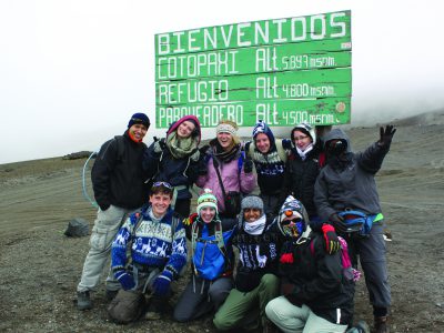 School expedition Ecuador Trek mountain summit.