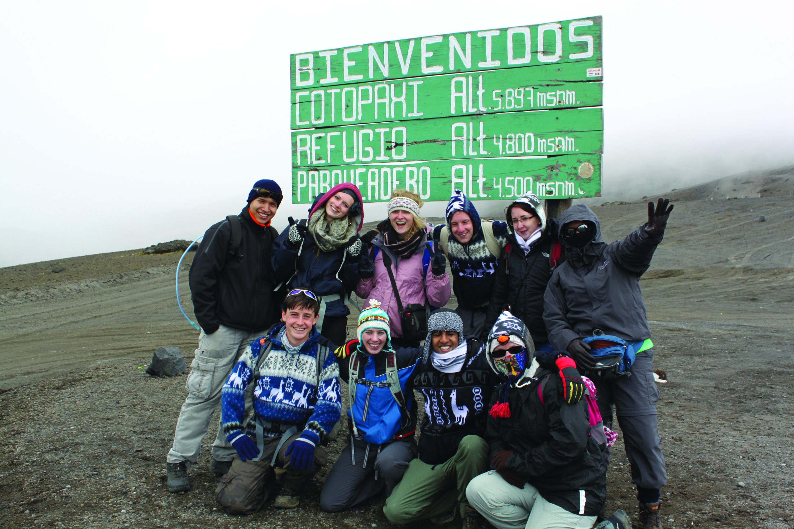School expedition Ecuador Trek mountain summit.