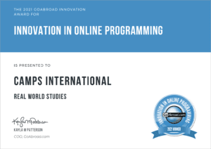 Go Abroad-Innovation Online Programming-Camps International-2021 Winning Certificate