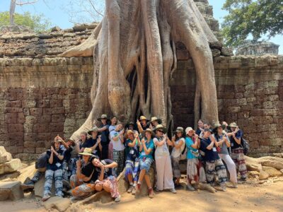 Ta Prohm Temple in Cambodia on school expedition.