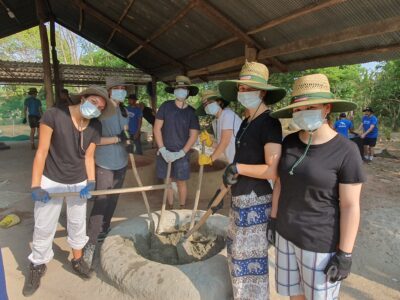 Travellers working on Water Security Project in Cambodia.