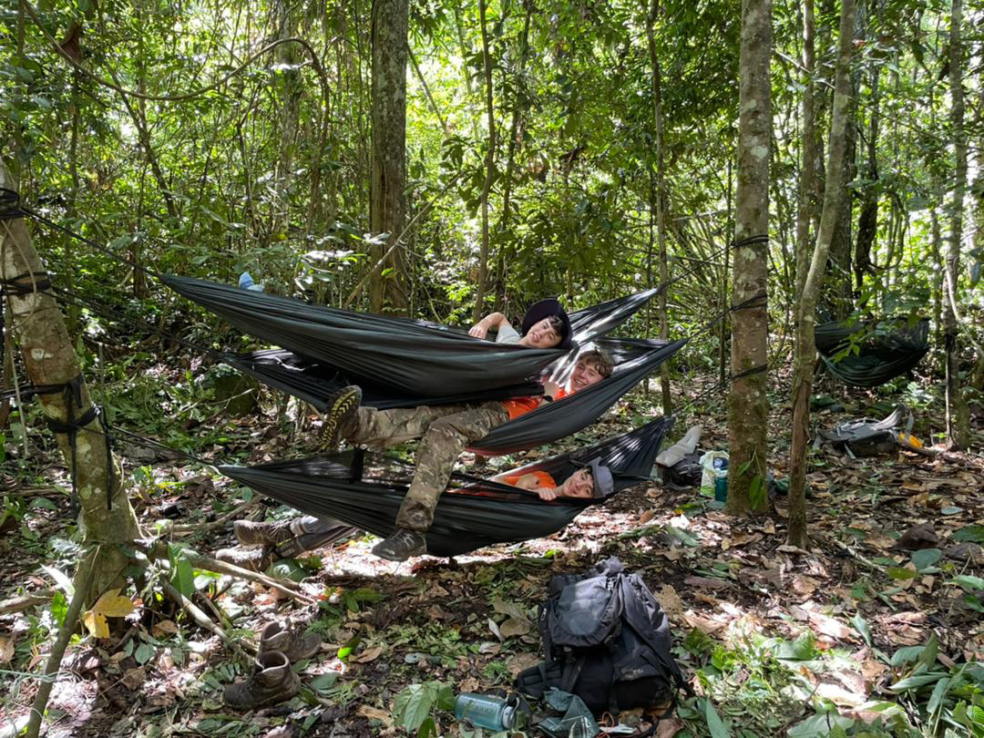 Borneo Trek camping in the jungle in hammocks
