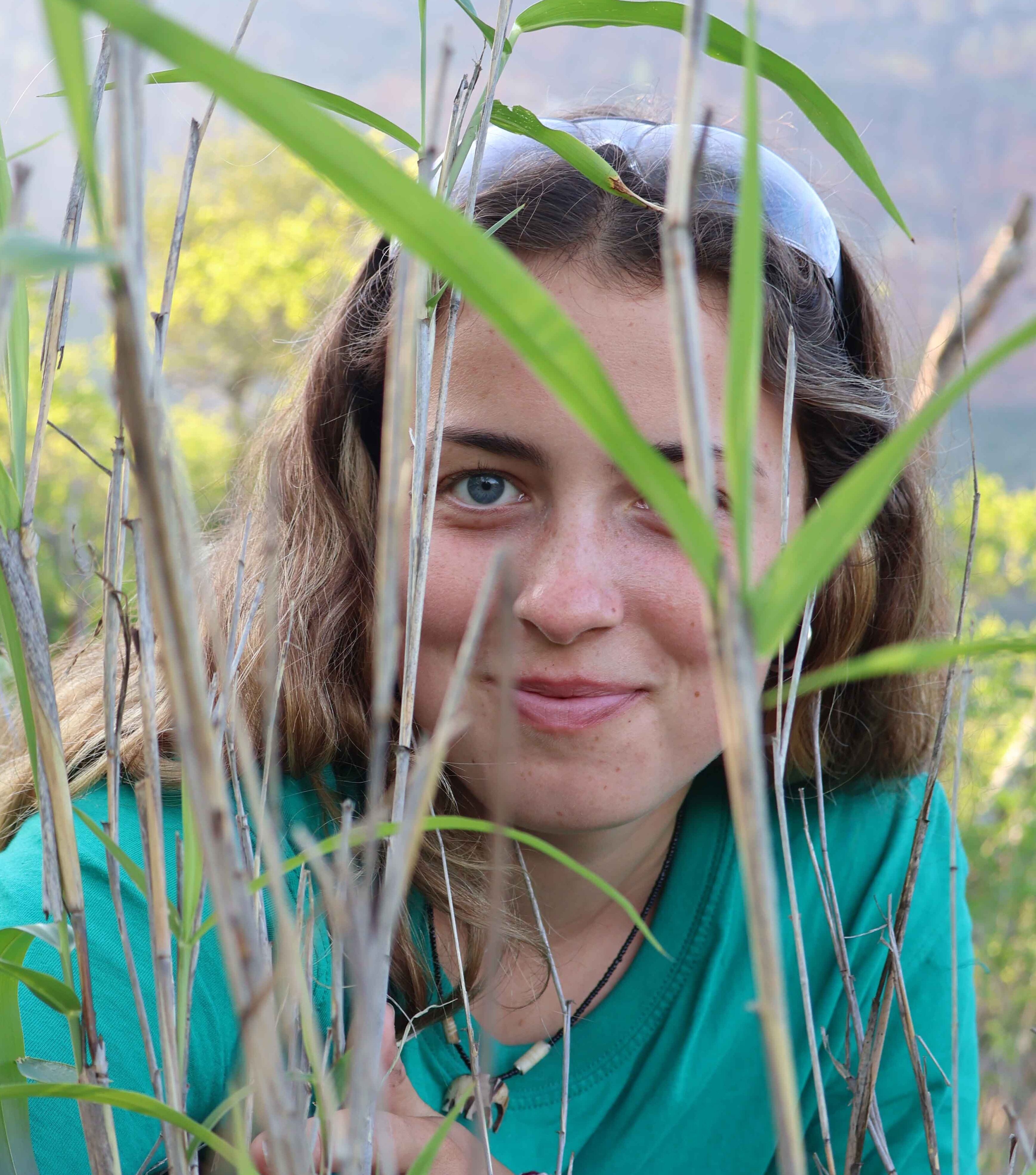 Girl in the grass - environmental project work in South Africa