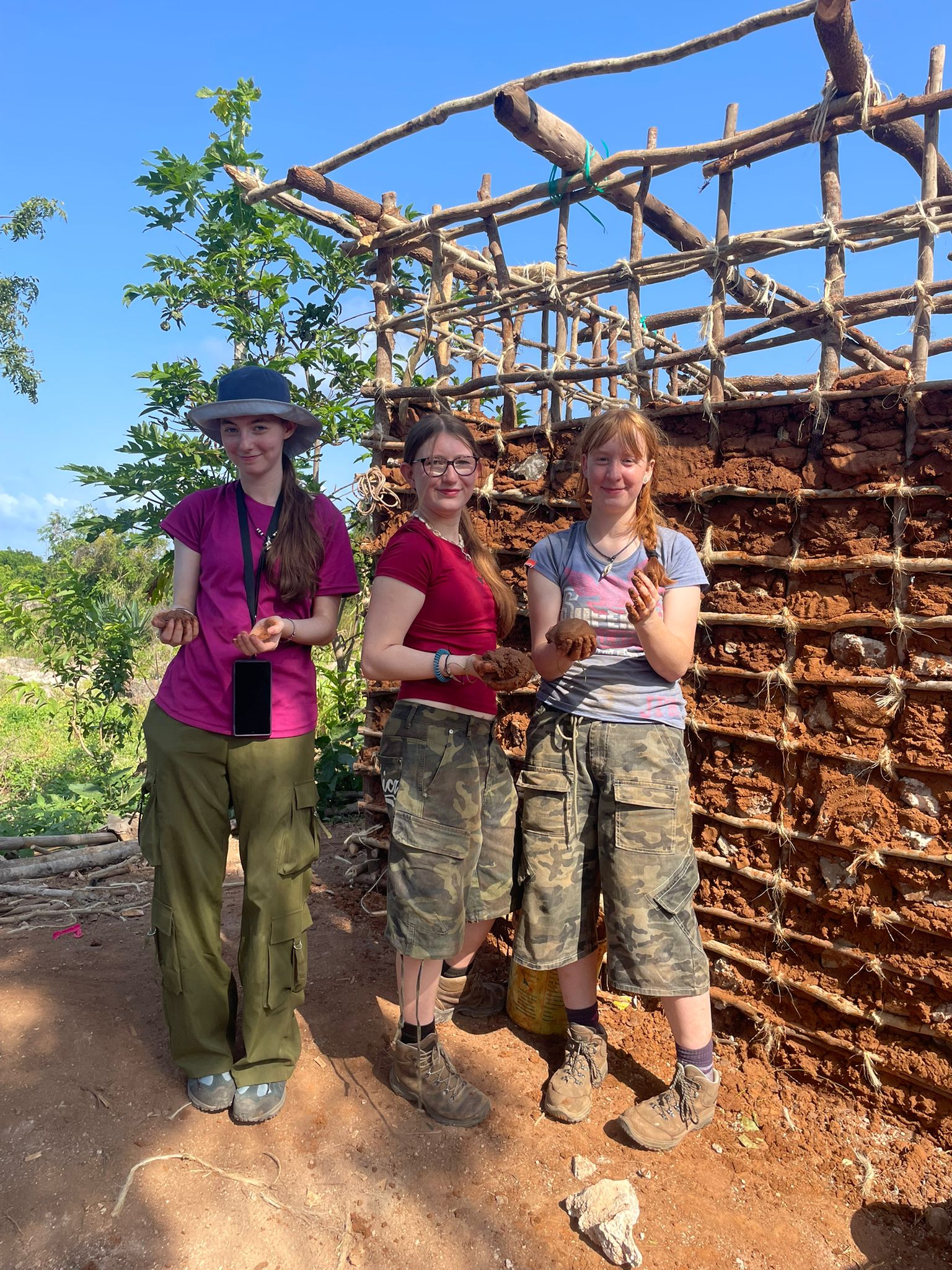 house building project work, Camp Tiwi, Kenya