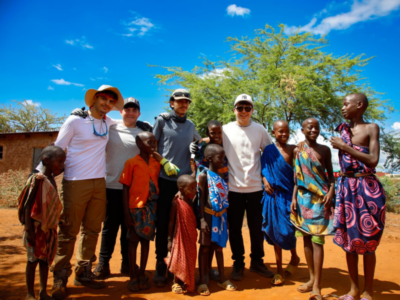 Group of students on a Camps International expedition in Kenya working on service learning projects and learning lessons beyond the classroom.